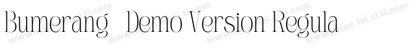 Bumerang   Demo Version Regular字体转换